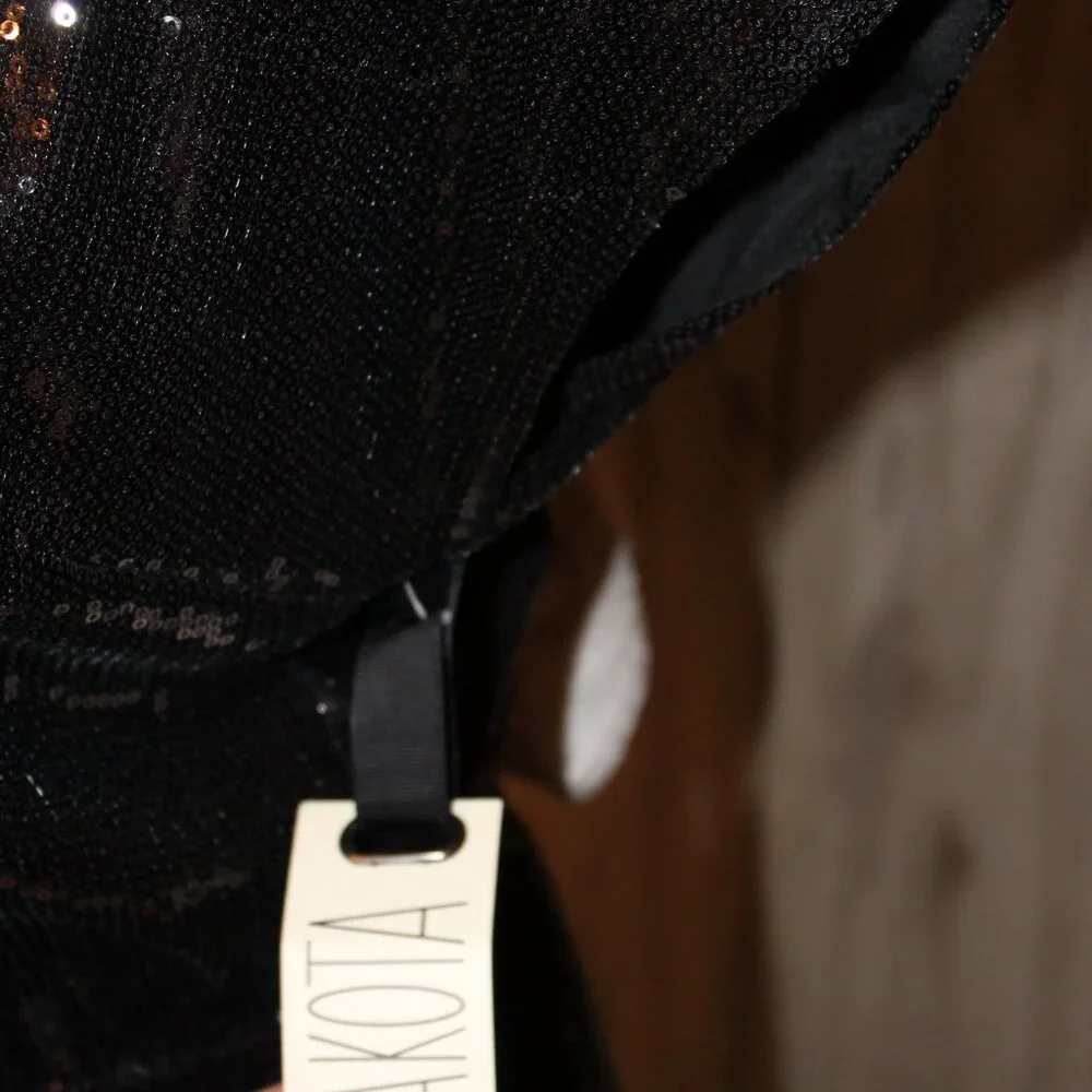 DRESS BB Dakota by Steve Madden Little Black Sequin Cocktail Size Small NWT's - Picture 5 of 15